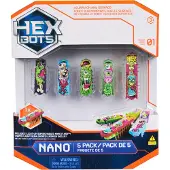 HEX BOTS nano 5 Pack, 4 nano Bots met extra Flash nano, sensorisch speelgoed voor kinderen en katten met trillingstechnologie, insecten- en minirobotspeelgoed