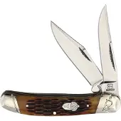 Rough Ryder Copperhead Amber Jigged Bone