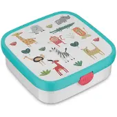 Mepal Bento lunchbox groot Campus - 1.25 l - Inclusief 2 uitneembare lekdichte bentobakjes & vorkje - Animal Friends