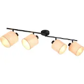 REALITY IMPORT 4 Lichts Plafondlamp Aimee Met Creme Kappen