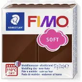 Fimo soft 8020 - ovenhardende boetseerklei - standaard blokje 57g - Chocolade