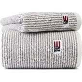 Lexington Icons Original Striped badhanddoek 70x130 cm White-gray
