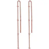Elli - Elli Oorbellen Dames hanger bal doortrekbaar elegant in 925 Sterling Zilver roségoud verguld