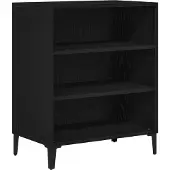 vidaXL Dressoir, zwart, eikenlook, 57 x 35 x 70 cm, houtvezel