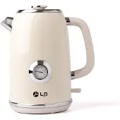 Lp Retro Elektrische Waterkoker – 1.7L – Met Thermometer – 2200W – Wit – BPA-vrij
