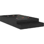 vidaXL Opbergbedframe met lade Zwart Eiken 120 cm Bewerkt hout