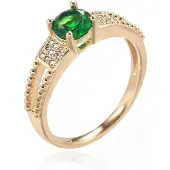 Cilla Jewels Damesring met Groene Zirkonia-17mm
