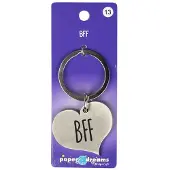 Paper Dreams Hart Sleutelhanger - BFF Zilver zilver Metaal Sleutelhanger
