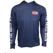 Penn Pro Hooded Uv Long Sleeve T-shirt Blauw XL Man