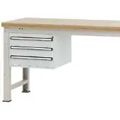 Manuflex onderbouw met schuifladen, voor werkbank Profi diepte 700 mm, lichtgrijs