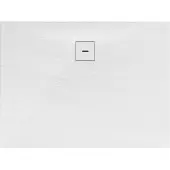 Schulte douchebak 75x140x4 cm Mineraalmarmer steen-optiek, composiet wit, inclusief afvoergarnituur, EP216714-04