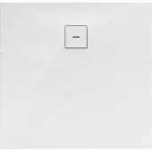 Schulte douchebak 120x120x4 cm Mineraalmarmer steen-optiek, composiet wit, inclusief afvoergarnituur, EP216012-04