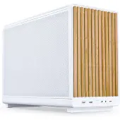 Lian Li DAN Cases A3-mATX Wood Edition PC-Gehäuse, Micro-ATX - Buche, weiß Micro-tower Behuizing, Gaming-behuizing, PC-behuizing Wit