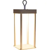 Annas collection Oplaadbare lantaarn warm wit dimbaar 1200mah incl. usb kabel 12x12x24 cm zand Anna's Collection