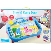 Play creatieve draagbare tekentafelset voor kinderen 19-delig multi kleuren.