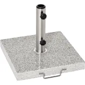 4Goodz Outsunny parasolvoet 28kg verrijdbaar marmer/rvs 42x42x36cm