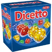 Tactic Dicetto – Dobbelspel – Familiespel – Kleurrijke dobbelstenen - Tactisch Dobbel- en Kaartspel