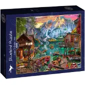 Blue Bird Lago Di Braies, Italy Puzzel 1000 stukjes