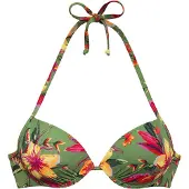 LASCANA Bikinitop 'Malia' geel / groen / pink