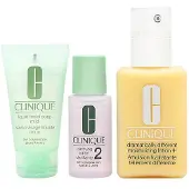 Clinique Dramatically Different Moisturizing Lotion+ Zestaw 125ml Dramatically Different Moisturizing Lotion + 30ml Clarifying Lotion 2 + 30ml Liquid Facial Soap Mild (w)