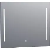 Brauer Pyrite rechthoekige spiegel met verlichting 80x70cm