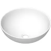 Brauer Bowl Opzetwastafel Rond 40cm Keramiek Mat Wit - 8720359385536 - Wastafels, Opzetwastafels