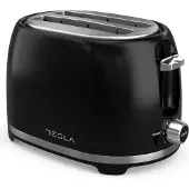 Tesla TS200BX - Broodrooster Zwart - Retro -Toaster - Ontdooien & Roosteren - 850W