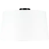 QAZQA Plafondlamp mat zwart met witte kap 45 cm - Combi
