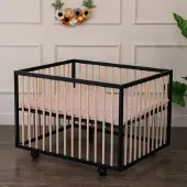 Bebies First Baby Box Met Wieltjes Jolly Zwart Naturel