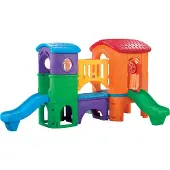 Step2 Clubhouse Climber Speeltoestel met 2 glijbanen | XXL speeltoren / speelhuis van kunststof voor kinderen