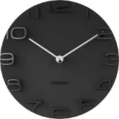 Karlsson Klok On The Edge Black With Chrome Hands 42 cm