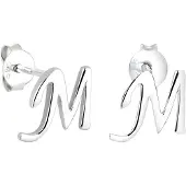 Elli Oorbellen 'Buchstabe M' zilver