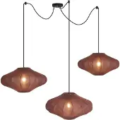 QAZQA Japandi Hanglamp Bruin 50cm 3-Lichts - Plu