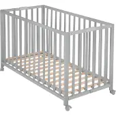Roba Opklapbed Fold Up 60 x 120 taupe incl. wielen