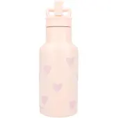 Kidzroom Magical Meadows Drinkfles - Roze - 350ml - Hartjes - Schoolbeker