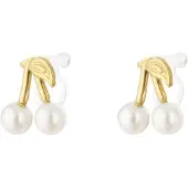 Yehwang Cherry Clipoorbellen | RVS (verkleurt niet) Goud | Cadeau voor haar | Kerst | Verjaardag | Beste Cadeau