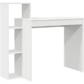 vidaXL Bureau Wit Bewerkt hout 100 x 40 x 90 cm