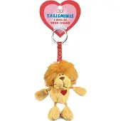 Nici sleutelhanger Talisminis leeuw beige 7cm