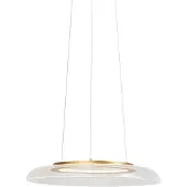 QAZQA Design hanglamp goud en transparant 3-staps dimbaar - Scacrylic