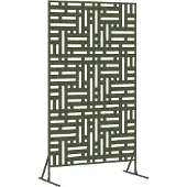 vidaXL Privacyscherm 100 x 50 x 180 cm Staal Olijfgroen