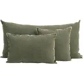 Haomy Chennai linnen kussen kaki 55x110 cm