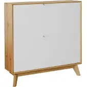 Loft 24 Ezra-Schoenenkast - 2 Kleppen - Wit Eikenlook