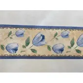 ZEN Blauw tulpen behangrand border
