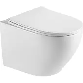 Boss & Wessing Wandcloset bws mudo rimless met toiletzitting softclose en quickrelease mat wit