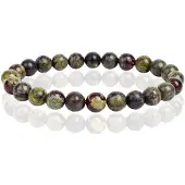 Memphis 6mm Natuursteen Armband - Dragon Bloodstone