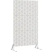 vidaXL Privacyscherm 100 x 50 x 180 cm Roestvrij staal zilver