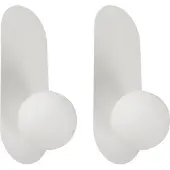 Beliani LEISI - Wandlampen set van 2 - Wit - Opaalglas