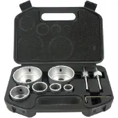 GEKO Gatenzaagset - 6-delig - Carbide Coating - 22-73mm - Inclusief Koffer