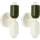 Beliani TOPI - Wandlampen set van 2 - Off-white - Metaal