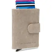 The Chesterfield Brand Leer kaarthoes Prague Card Holder Cream White crème